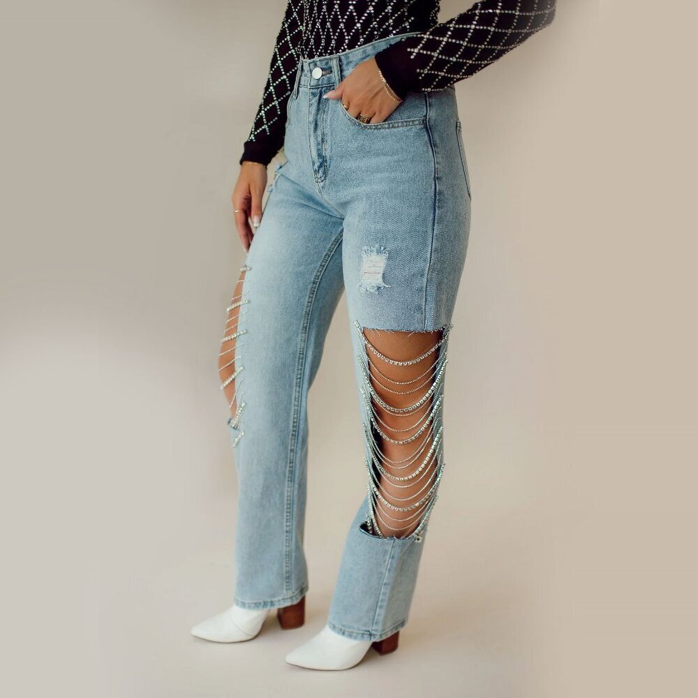 Kiwi Rhinestone Jeans
